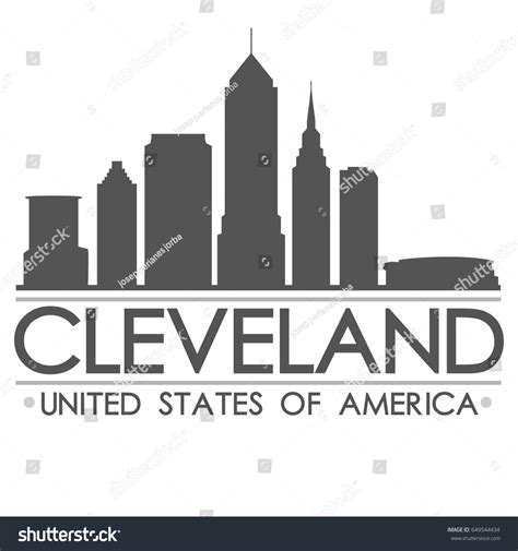 Cleveland Ohio Skyline Silhouette Design City Stock Vector (Royalty Free) 649544434 | Shutterstock