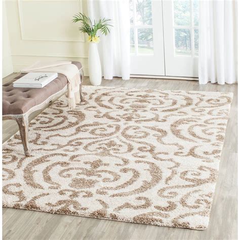 Safavieh Florida Shag Cream Beige Ft In X Ft Area Rug Sg