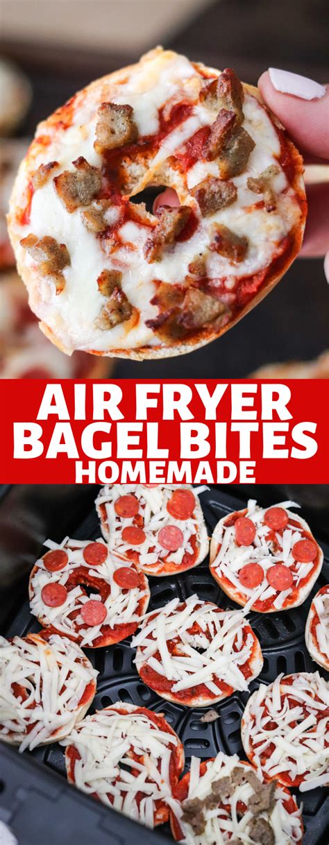 Air Fryer Bagel Bites (homemade) • Domestic Superhero