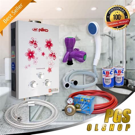 Jual Paket Komplit Water Heater Gas Pemanas Air Kamar Mandi Tanpa