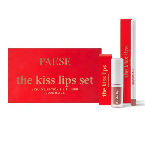 Paese Zestaw The Kiss Lips Set Nude Beige Sklep EMPIK