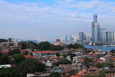 Beautiful Xiamen Skyline Scenery Of Fujian Province Editorial Stock