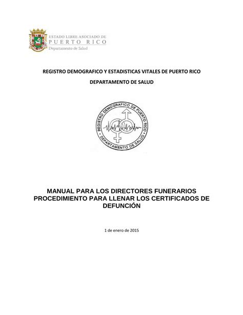 Pdf Registro Demografico Y Estadisticas Vitales De Puerto Salud Gov