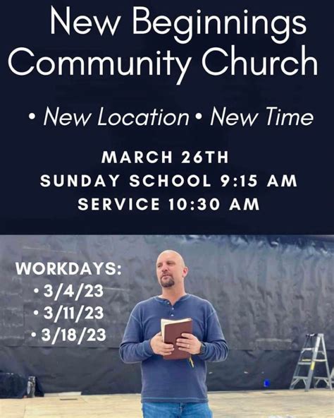 New Beginnings Community Church: NEW LOCATION