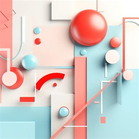 Premium Photo 3D Geometric Shapes Composition