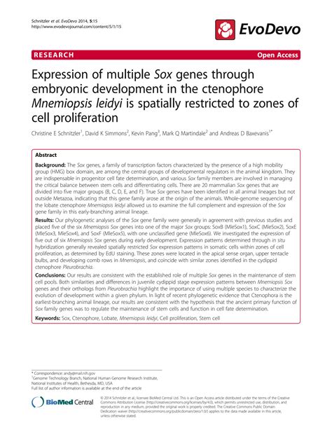 Solution Expression Of Multiple Sox Genes Through Embryonic