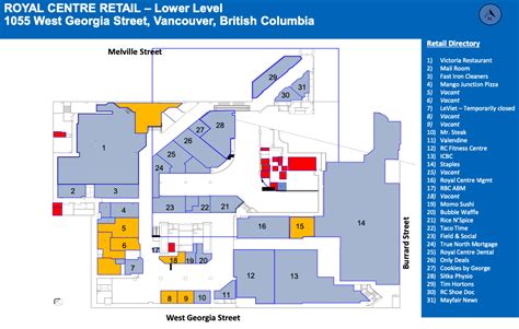 Retail Floor Map — Royal Centre