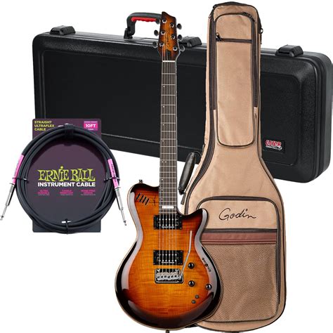 Godin 024124 LGXT Cognac Burst Flame Guitar Bag Gator GTSA GTRELEC