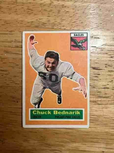 Sportlots Auctions Chuck Bednarik Topps Hof Ex Cond No Creases