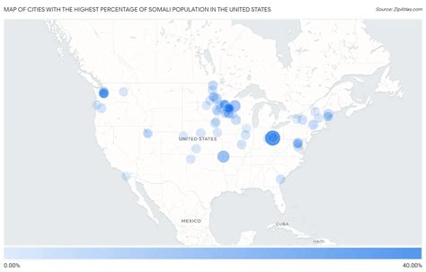 Percentage Of Somali Population In The United States By City