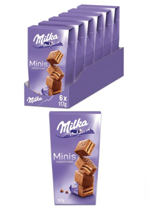 Milka Minis Choco Cake 6 x 117 g Mini Kuchen mit cremiger Füllung und