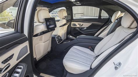 2018 Mercedes Benz S Class S 560 Color Designo Diamond White Bright Interior Rear Seats