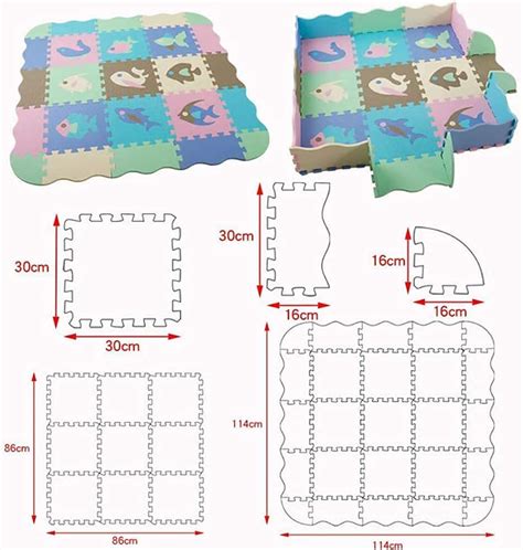 HB Foam Puzzle Play Mat With Borders Soft Jigsaw Tiles Interlocking ...