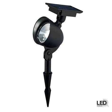 Hampton Bay Solar Black Outdoor Integrated LED Landscape Spot Light