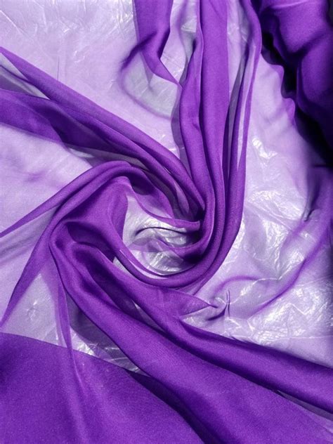 100 Silk Chiffon Purple Color 54 Wide Usable For Etsy