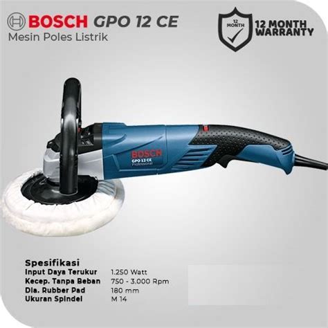 Jual BOSCH GPO 12 CE MESIN POLES POLISHER GPO 12CE 1250 Watt 7 Inch