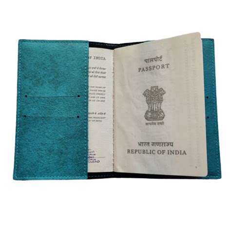 Personalized Sky Blue Passport Cover The Crazy Feel The Quality