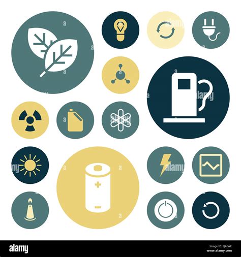 Flat Design Icons For Energy And Ecology Stock Photo Alamy