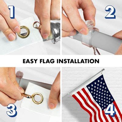 G Combo Ft Silver Flagpole X Ft Usa Printed D Polyester Flag