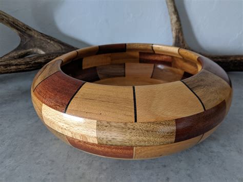 Cuenco De Madera Decorativo Hecho A Mano Etsy Espa A