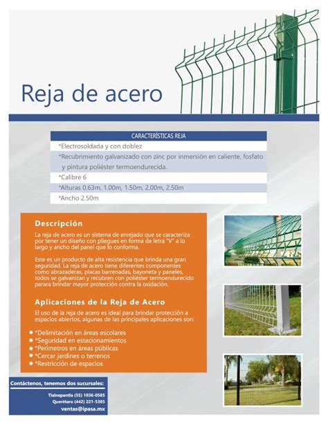 PDF Reja De Acero Ipasa Mx La Reja De Acero Tiene Diferentes