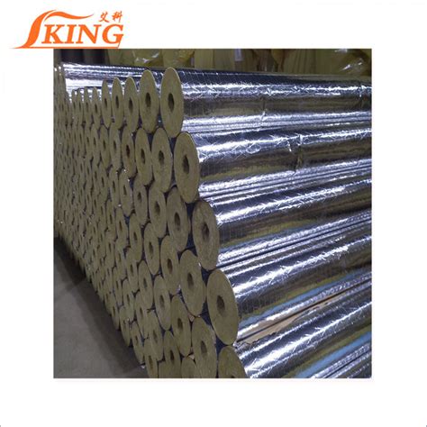 Rockwool Insulation Pipe Section Aluminum Foil Covered China Rockwool