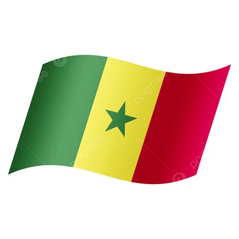 Diseño Simple De La Bandera Nacional De Senegal PNG Bandera Del País