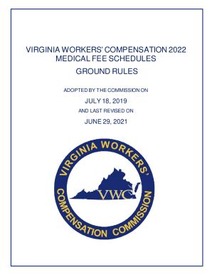 Fillable Online Workcomp Virginia Virginia Medical Fee Schedules Ground