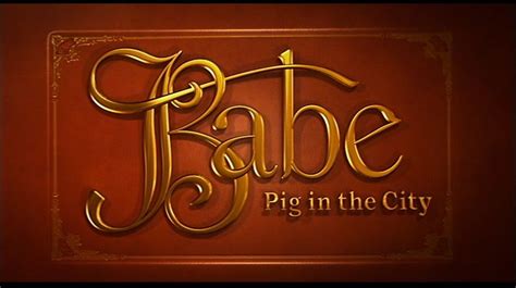 Babe Pig In The City 1998 Dvd Menus