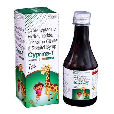 Cyproheptadine Hydrochloride Tricholine Citrate And Sorbitol Syrup