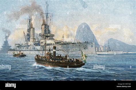 Detachierte Division Im Hafen Von Rio De Janeiro 1914 Stock Photo Alamy