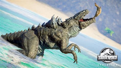 Godzilla King Of Monsters Vs Mosasaurus King Of Ocean Jurassic World Evolution Youtube