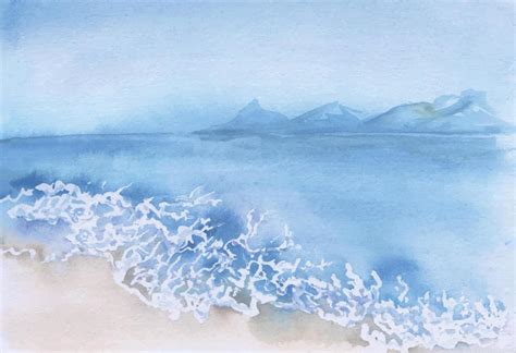 Watercolor Beach Landscapes