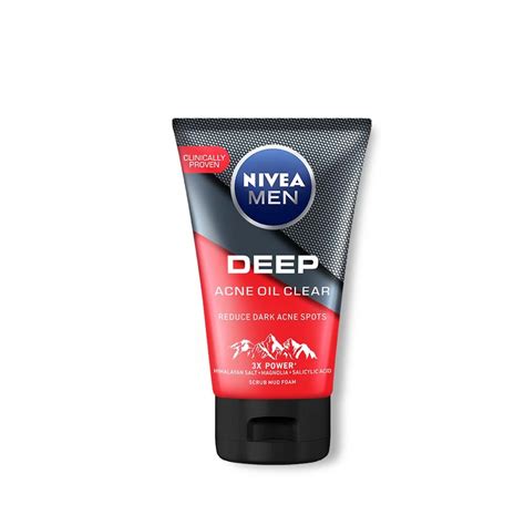 Best Nivea Men Deep Rapid Acne Oil Clear Detox Mud Scrub Price And Reviews In Singapore 2024