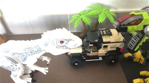 Lego Jurassic World Stop Motion Mecha T Rex Vs Indominus Rex Vs