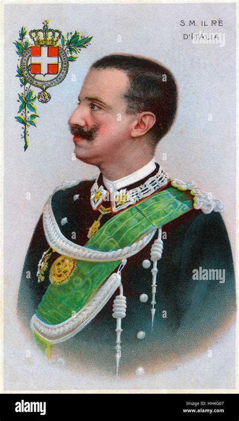 King Victor Emmanuel Iii Of Italy 1869 1947 Profile Portrait Stock