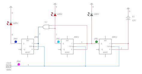 3 Bit Synchronous Up Counter Multisim Live