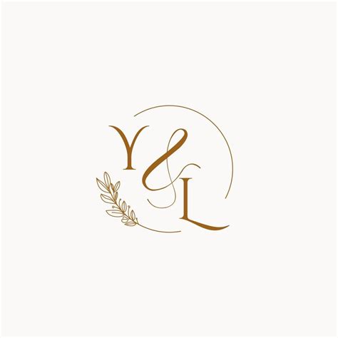 Yl Initial Wedding Monogram Logo Vector Art At Vecteezy