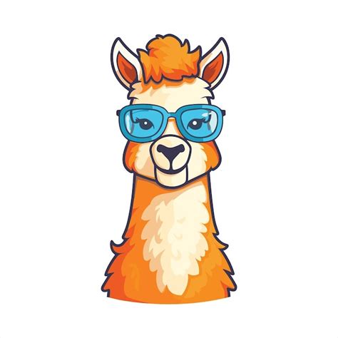 Premium Vector Llama Cute Funny Cartoon Kawaii Clipart Colorful