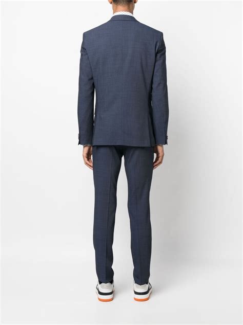 Hugo Single Breasted Suit Set Blue Farfetch