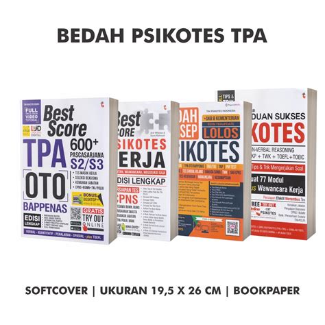 Jual Buku Psikotes Panduan Sukses Psikotes Tes Cpns Tpa Edisi Lengkap