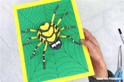 3D Paper Spider Craft The Craft Train