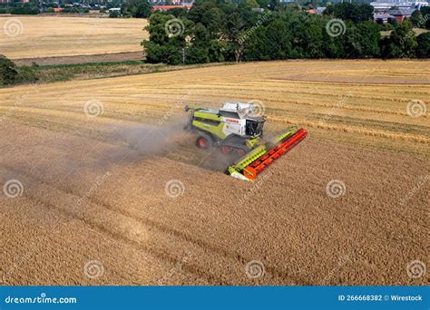 Class 8900 Harvester Combine Working In The Fields Editorial