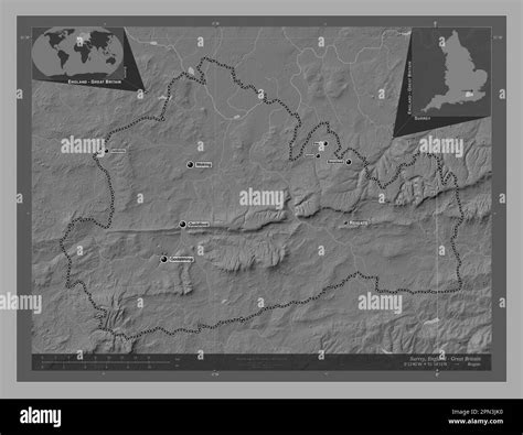 Surrey, administrative county of England - Great Britain. Bilevel ...