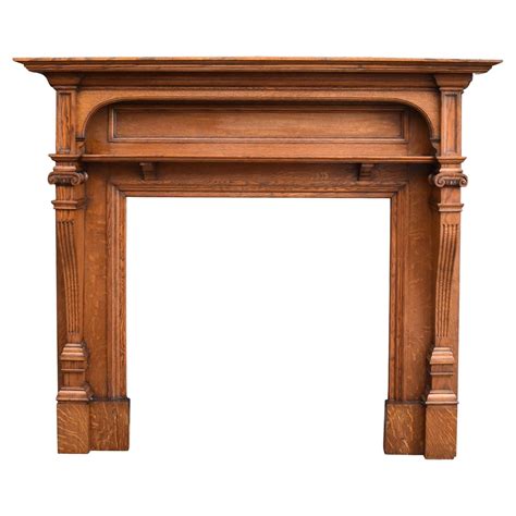 Large Antique English Oak Fire Surround At 1stDibs