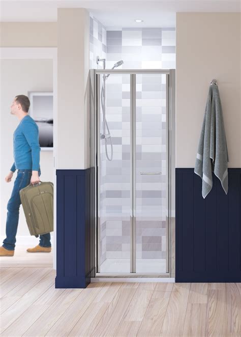 Lakes Semi Framed 800mm Bi Fold Shower Door Bathroom Supplies Online