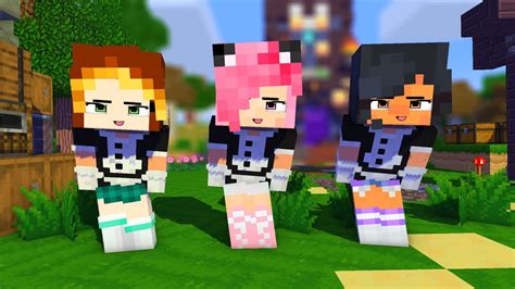 Poi Poi Shuffle Dance Aphmau Maid Crew Kim And Kc Minecraft Animation