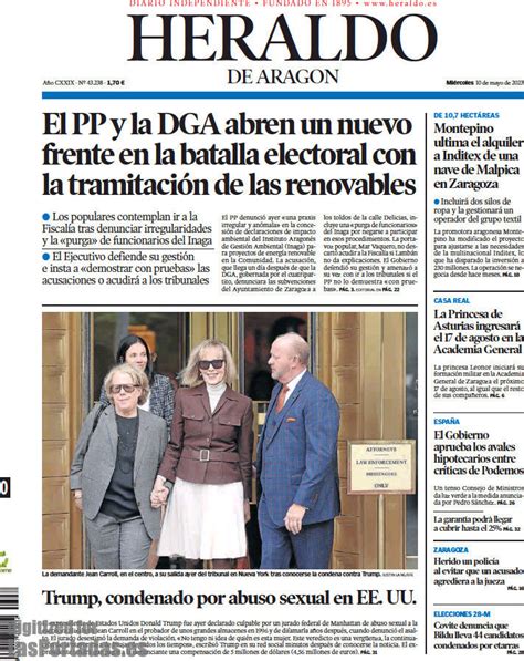 Periodico Heraldo De Aragon 10 5 2023