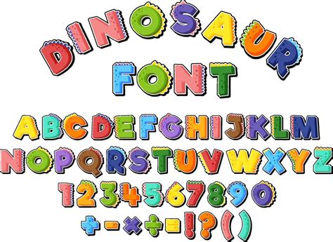 Font Design For English Alphabets And Numbers Vector Art At