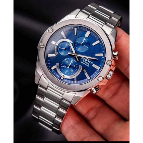 (OFFICIAL WARRANTY) Casio Edifice EFR-S567D-2A Quartz Chronograph Blue ...